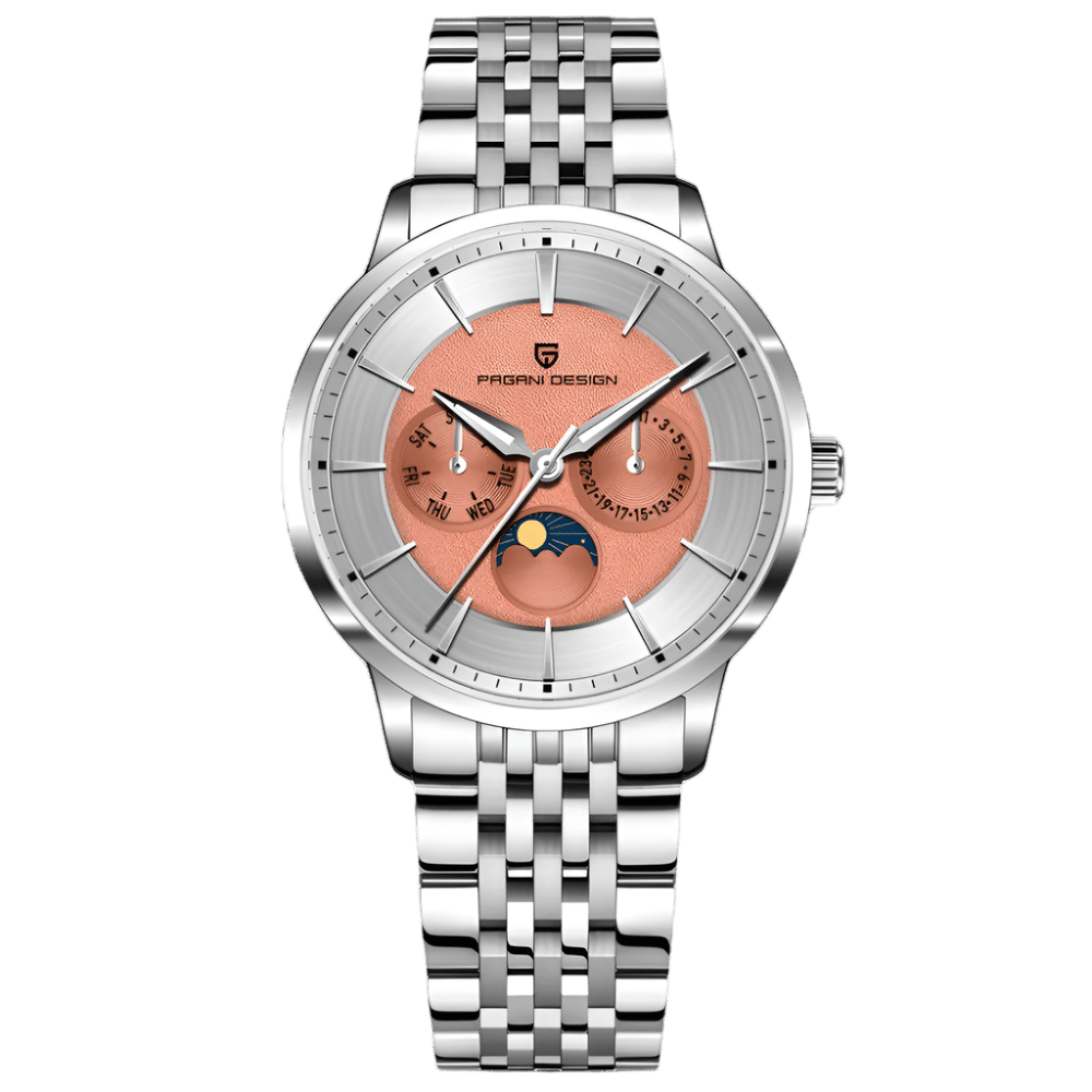 Pagani Design PD-1795 – Quartz Phase de Lune — Marron Acier