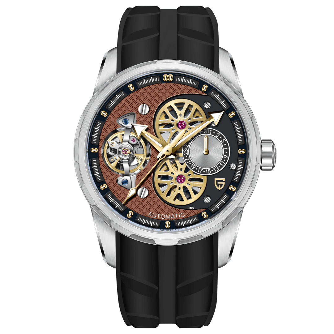 Pagani Design PD-YS022 – Tourbillon Manuel Squelette — Marron